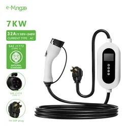 E-mingze 7KW 타입 1 ev 충전기, AC 고속 ev 충전기