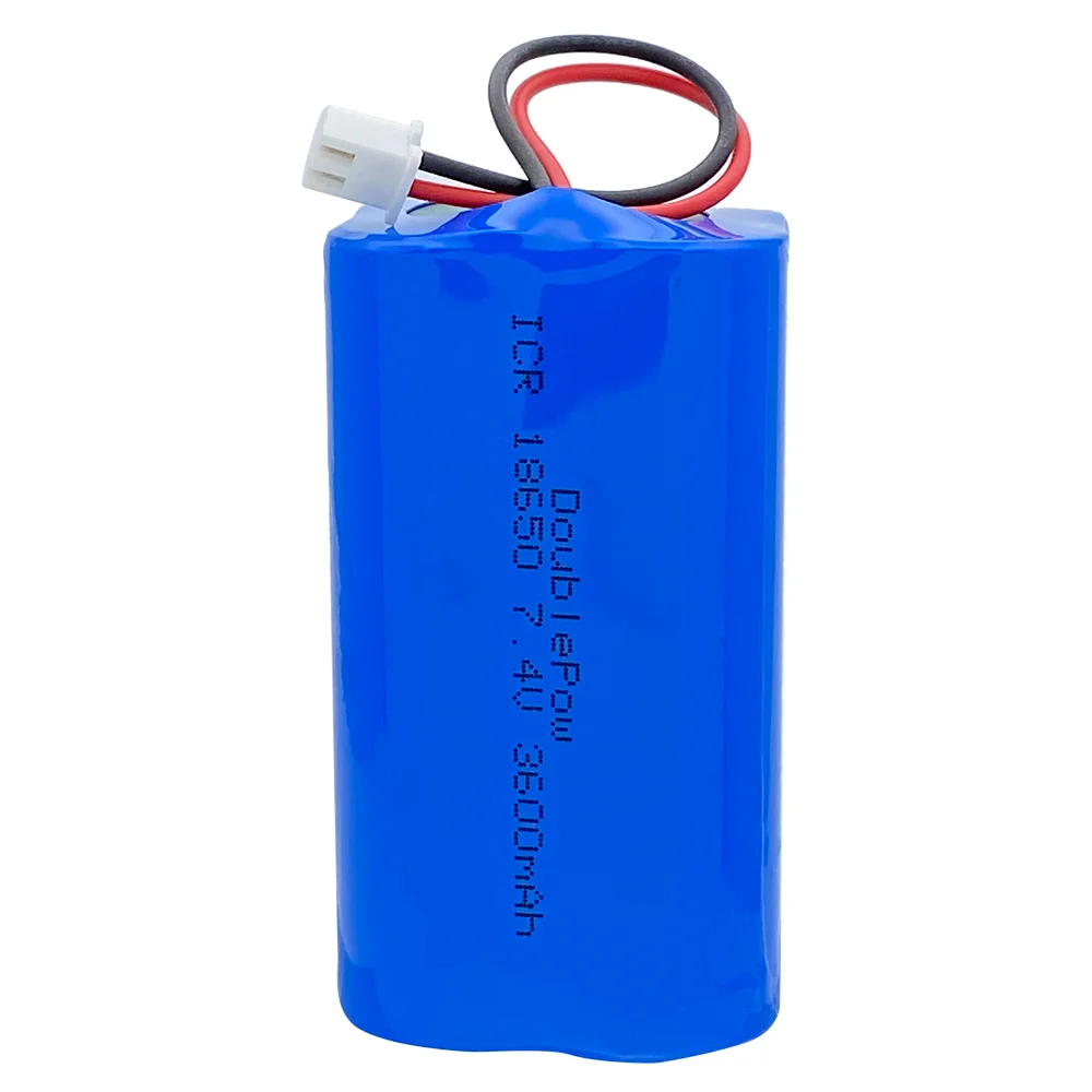 Doublepow 18650 7.4V bateria litowa 3600mAh ładowalny akumulator megafon głośnik płyta ochronna z wtyczką XH2.54-2P