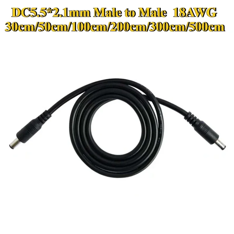 

12V DC5.5*2.1mm Male to Male Power supply diy cord cable CCTV Adapter Connector Power Extension length 30/50/100/200/300/500cm