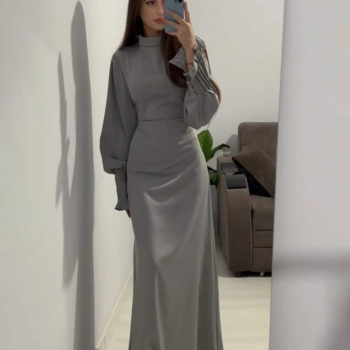 Long Dress Party Eid Muslim Abaya Women Tight Waist Dresses Jalabiya Morocco Dubai Abayas Islam Ramadan Vestidos Arab Robe