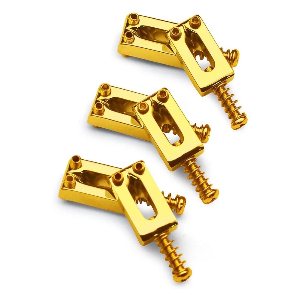 10.5mm Guitar Tremolo Bridge Saddles for Fender Stratocaster Strat Telecaster Tele Electric Guitar Accessories,Gold