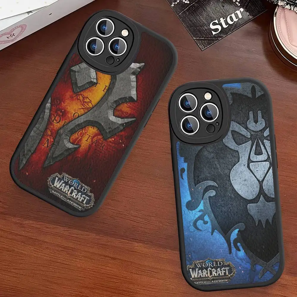 

Game World Of Warcraft Leather Phone Case For IPhone 15 14 13 Pro Max 12 11 16 Plus Phone Cover