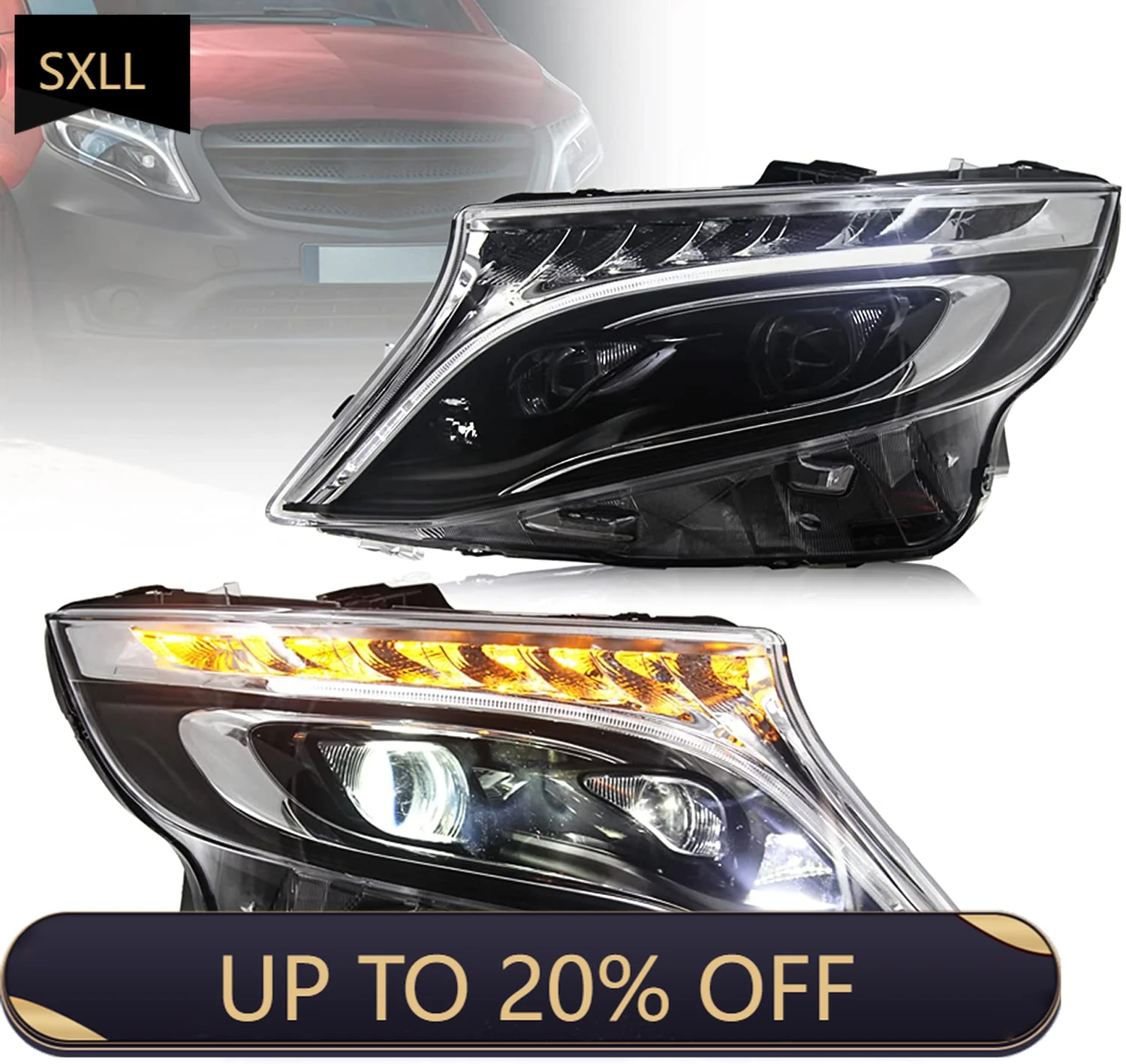 

SXLL VLAND заводской полносветоизлучающий диод в сборе фар 3-го поколения W447 2016-2023 автомобильные фары