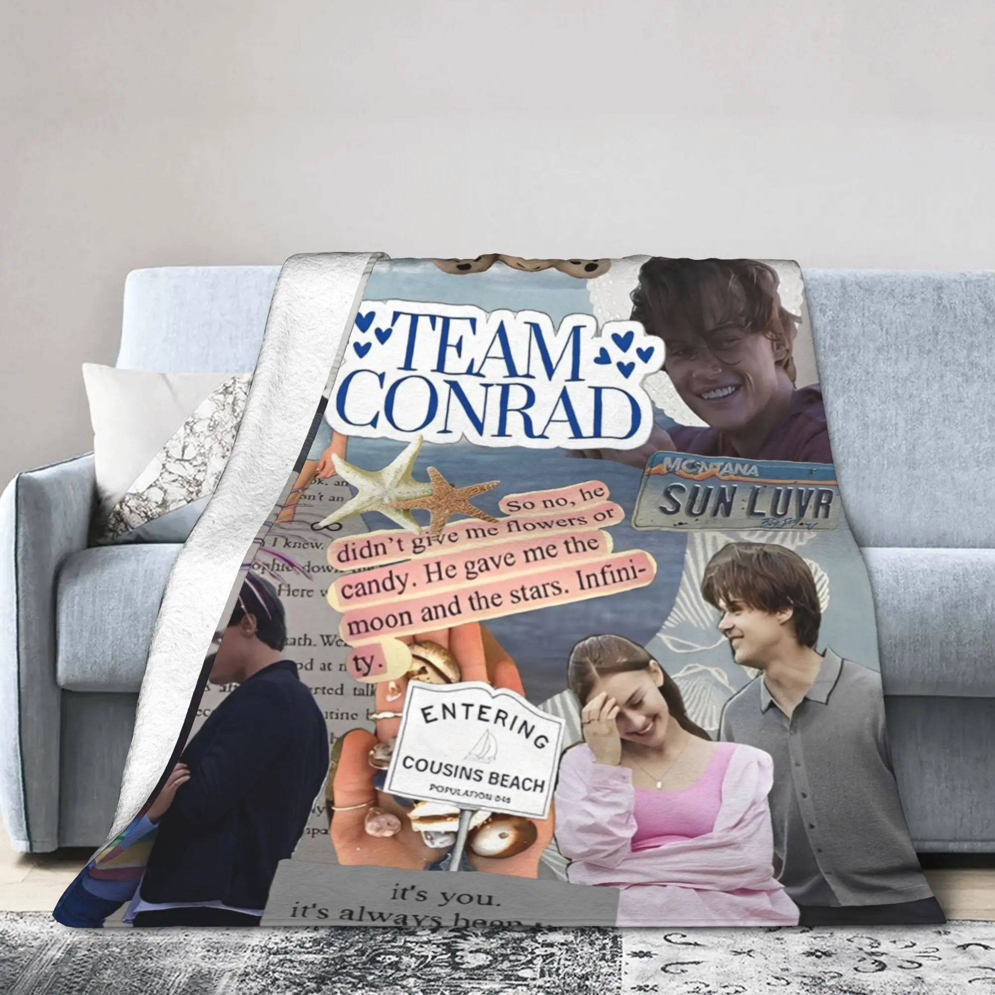 The Summer I Turned Pretty Team Conrad Blankets Fleece  Super Soft Throw Blankets for Home Couch Bed Rug