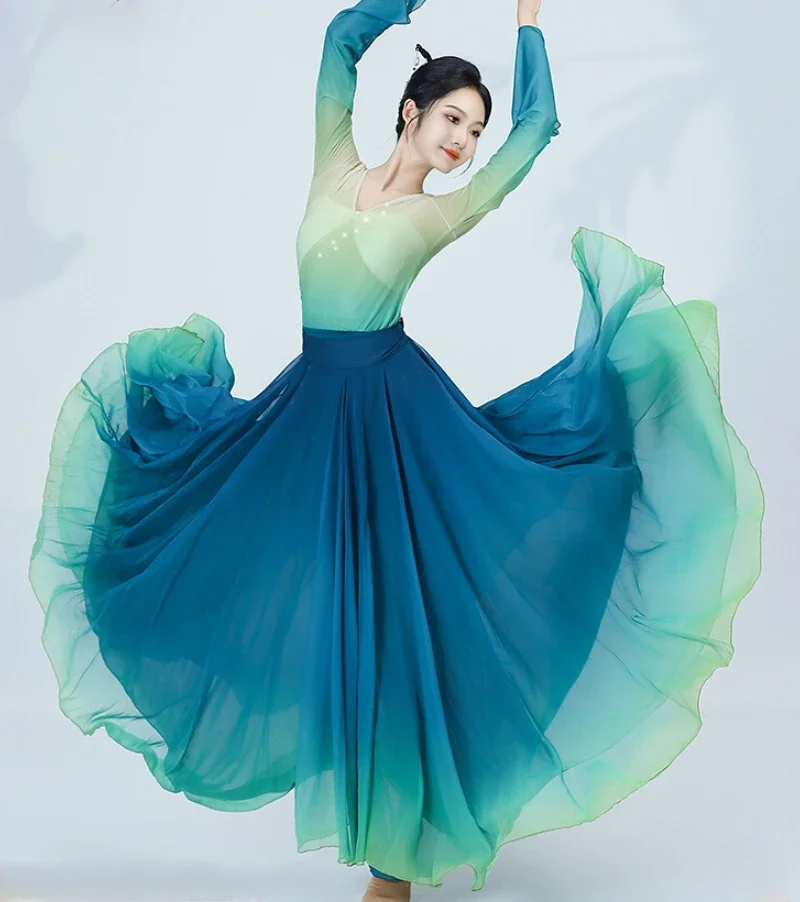

Classical Dance Dress Female Chinese Style Practice Dance Performance Dress Elegant Folk Costumes Fairy Stage Dancewear