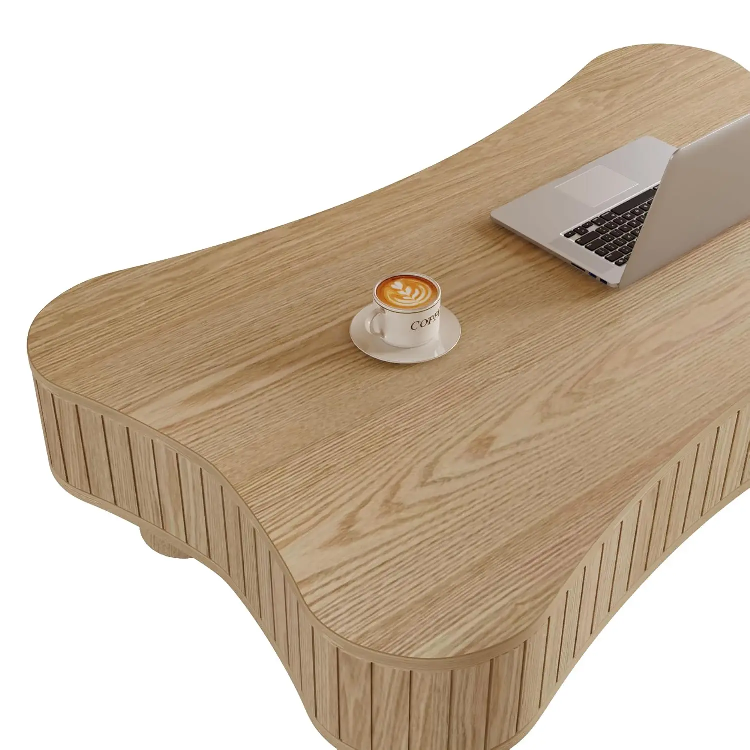 طاولة قهوة على شكل سحابة مقاس 42 بوصة مع مساحة تخزين مخفية ومفتوحة، طاولة مركزية حديثة مع آلية رفع هيدروليكية، غير منتظمة