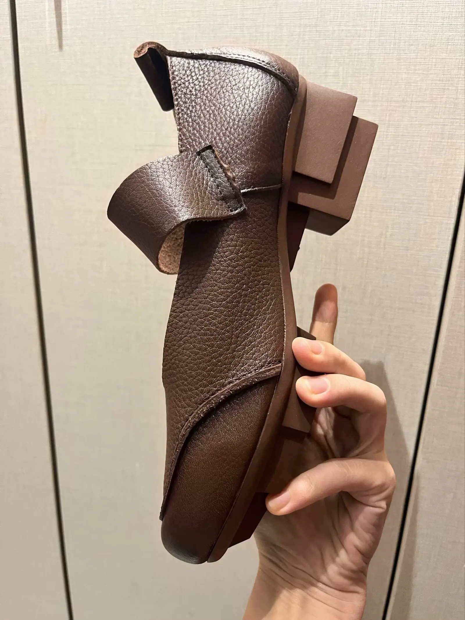 Birkuir Retro Thick Heel Women Shoes Hook Loop Mary Jane Loafers Luxury 5 cm Pumps Genuine Leather Sewn Square Heel Single Shoes