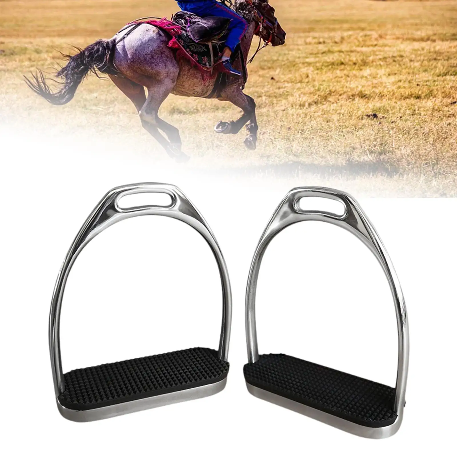 

2 Pieces Horse Stirrups Riding Stirrups Support AntiSlip Saddle Stirrups Fillis Stirrups for Adults Outdoor Equestrian Sports