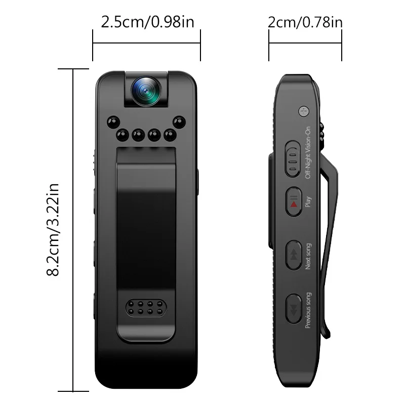 

Высокое разрешение 1080P ночного видения Спорт на открытом воздухе Велосипедная камера Ручное записывающее устройство Компактный портативный видеорегистратор