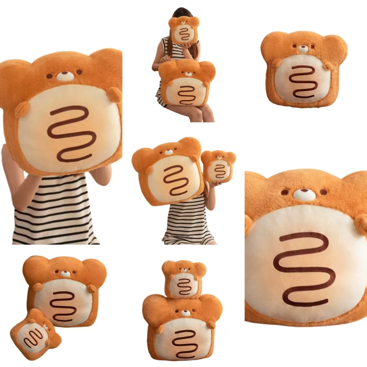 

Soft Bear Cute Cushion Non-Slip Bottom Machine Washable Perfect for Home Decor Office Gift