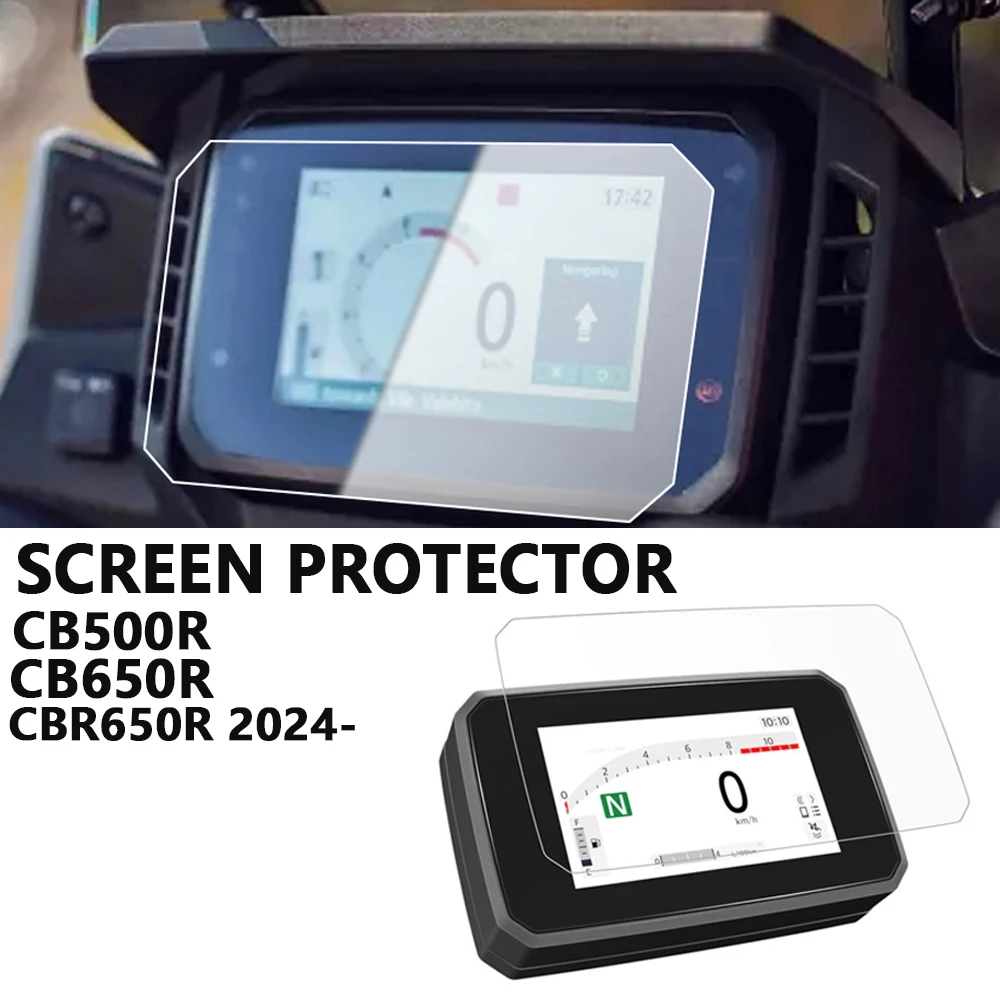 2024- CB500R CB650R Accessories Scratch Cluster Screen Dashboard For Honda CBR650R New Motorcycle HD Protection Instrument Film