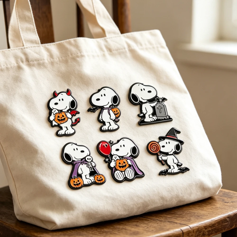 6 Stück Anime-Anstecknadeln, Cartoon-Emaille-Anstecknadeln, niedliche Abzeichen für bunte Rucksäcke, Rucksack-Anstecknadeln, modischer Schmuck, Halloween, Weihnachten – Detail 3