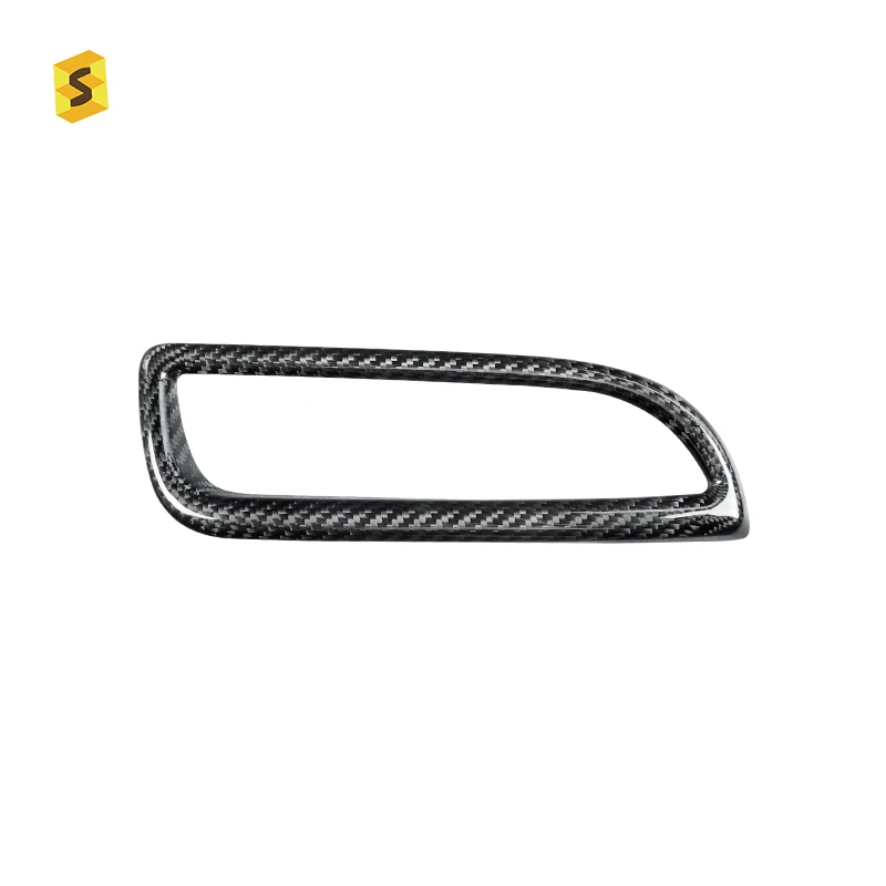 

Equipment Smart Library Shasha Carbon Fiber Real Exterior Accessories Rear Fog Lamp Frame Trim Decoration Protection For Fiat 50