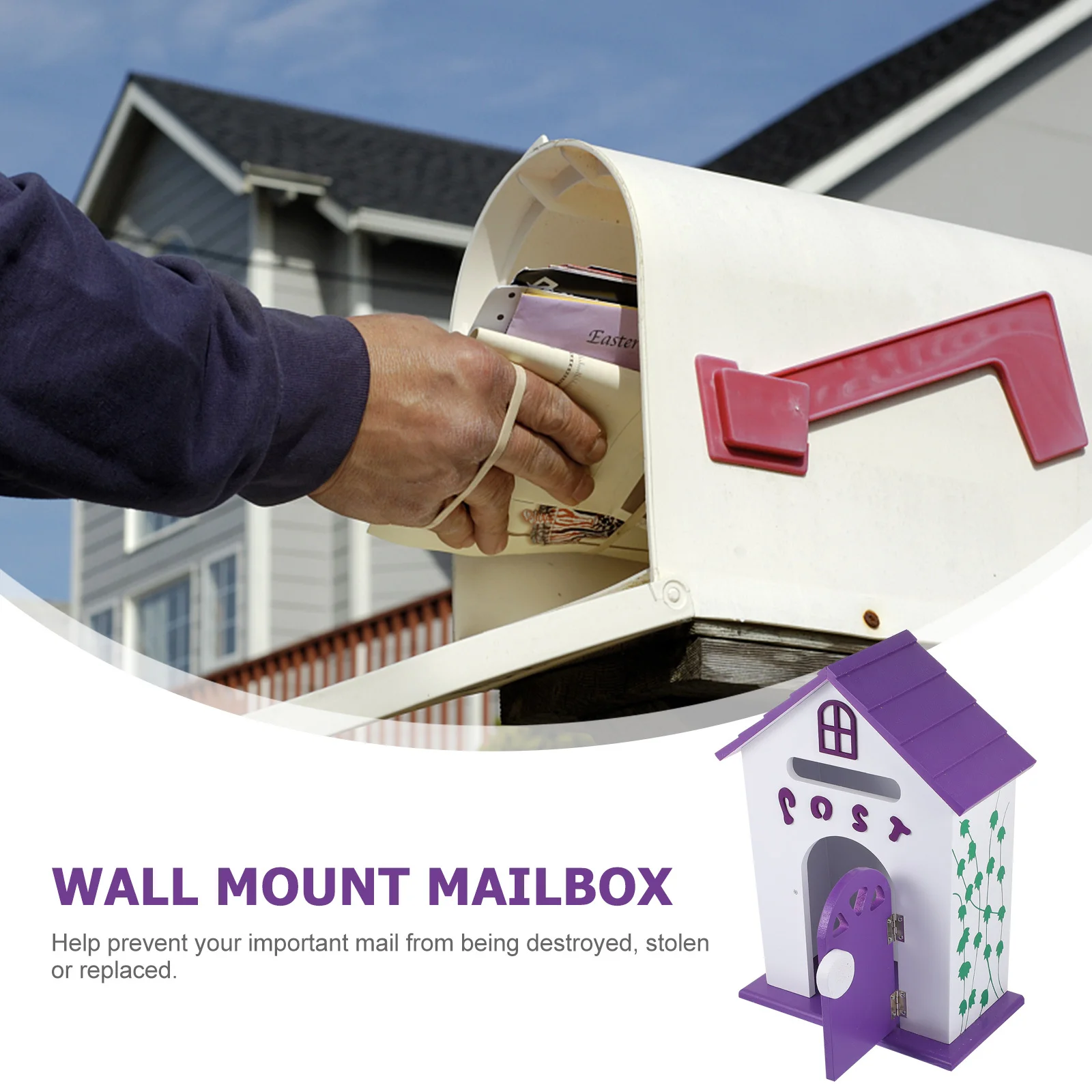 صندوق اقتراحات مثبت على الحائط للمدرسة والمنزل والمستشفى ولوحة عالية الكثافة ومغلف ناعم وصندوق بريد لتخزين حروف الصحف #3