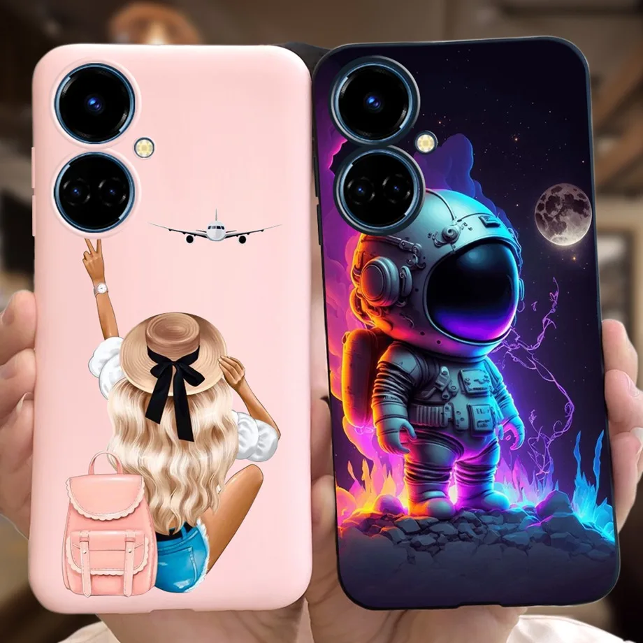 For Tecno Camon 19 Neo Phone Case Camon 19 Pro 5G Housing 2024 New Fashion Soft TPU Coques For Camon19 19Neo Funda Moon Night
