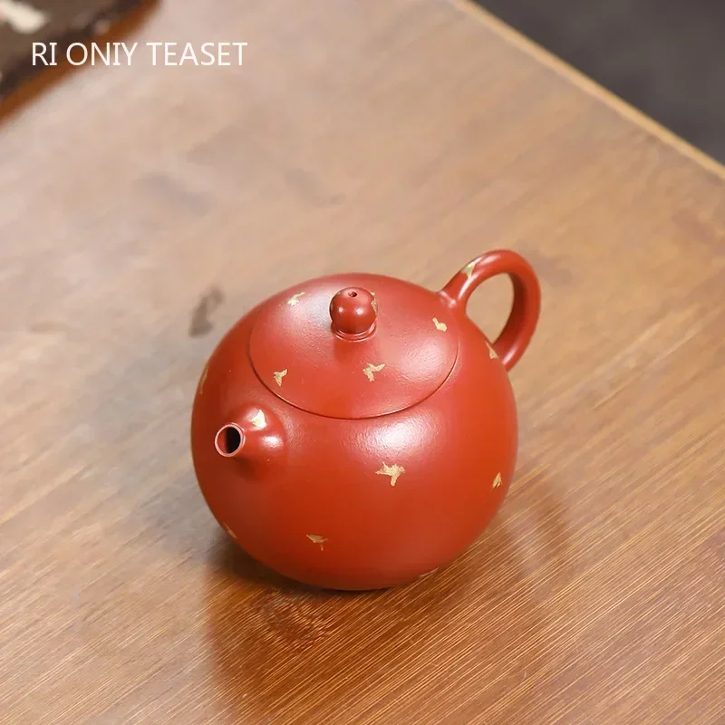 170ml Chinese Yixing Purple Clay Teapots Beauty Tea Infuser Kettle Handmade Xishi Tea Pot Household Raw Ore Zisha Tea Set