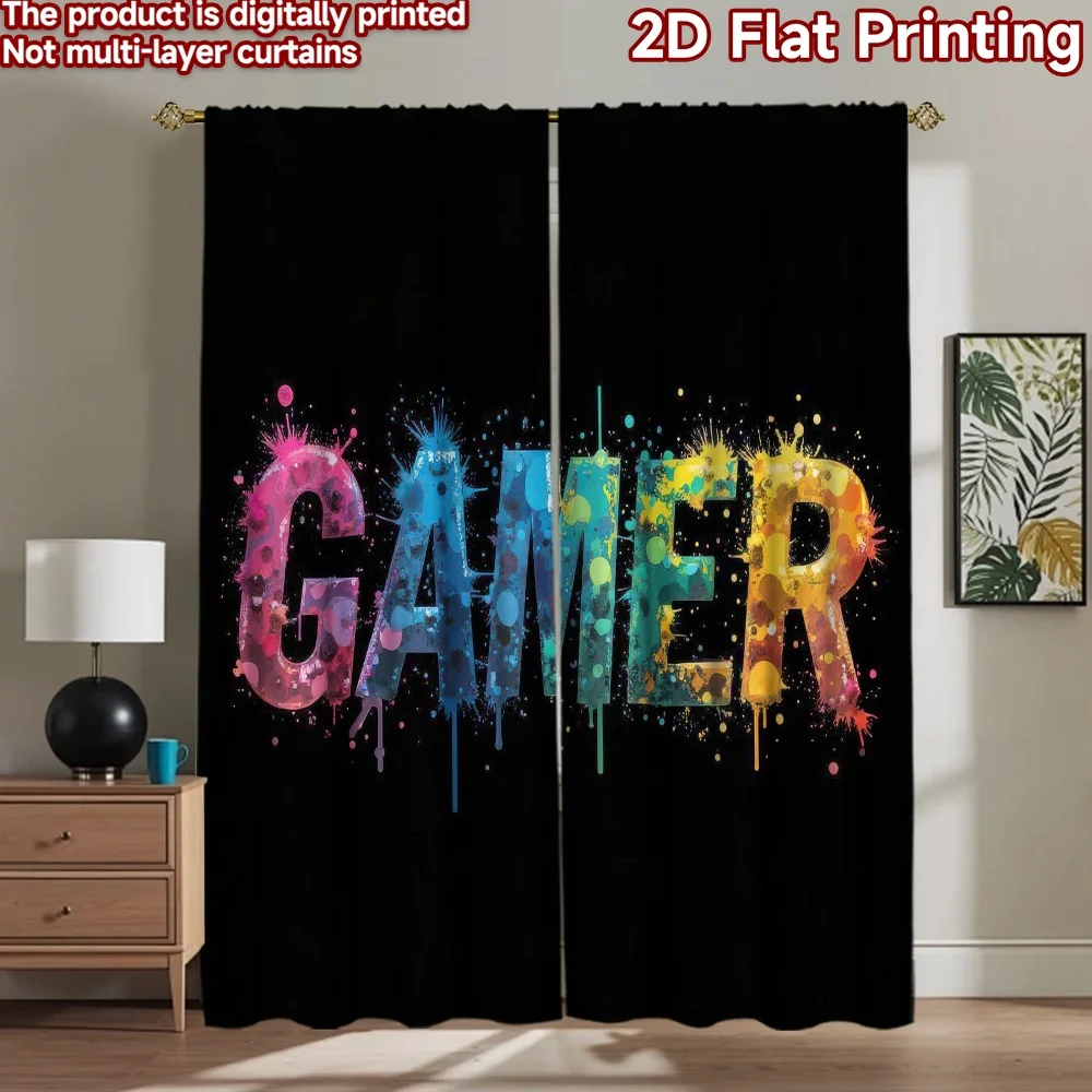 

1pc 2D flat Photography Backdrop Photography Banner Colorful Gamer Splash 100% Polyester Festive Backdrops Use for Suitable for