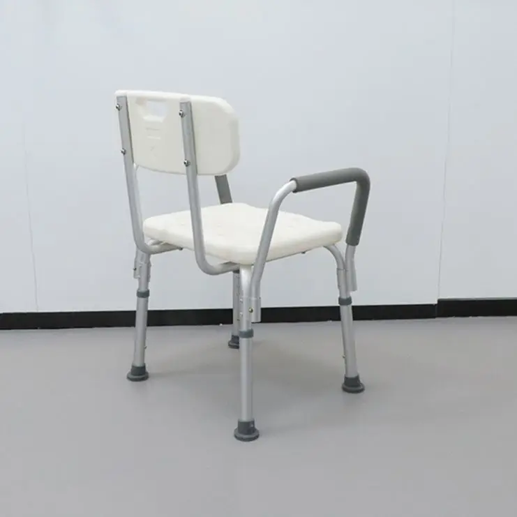 Height Adjustable Folding Safety Aluminum Bath Shower Chair for Bathing Seniors