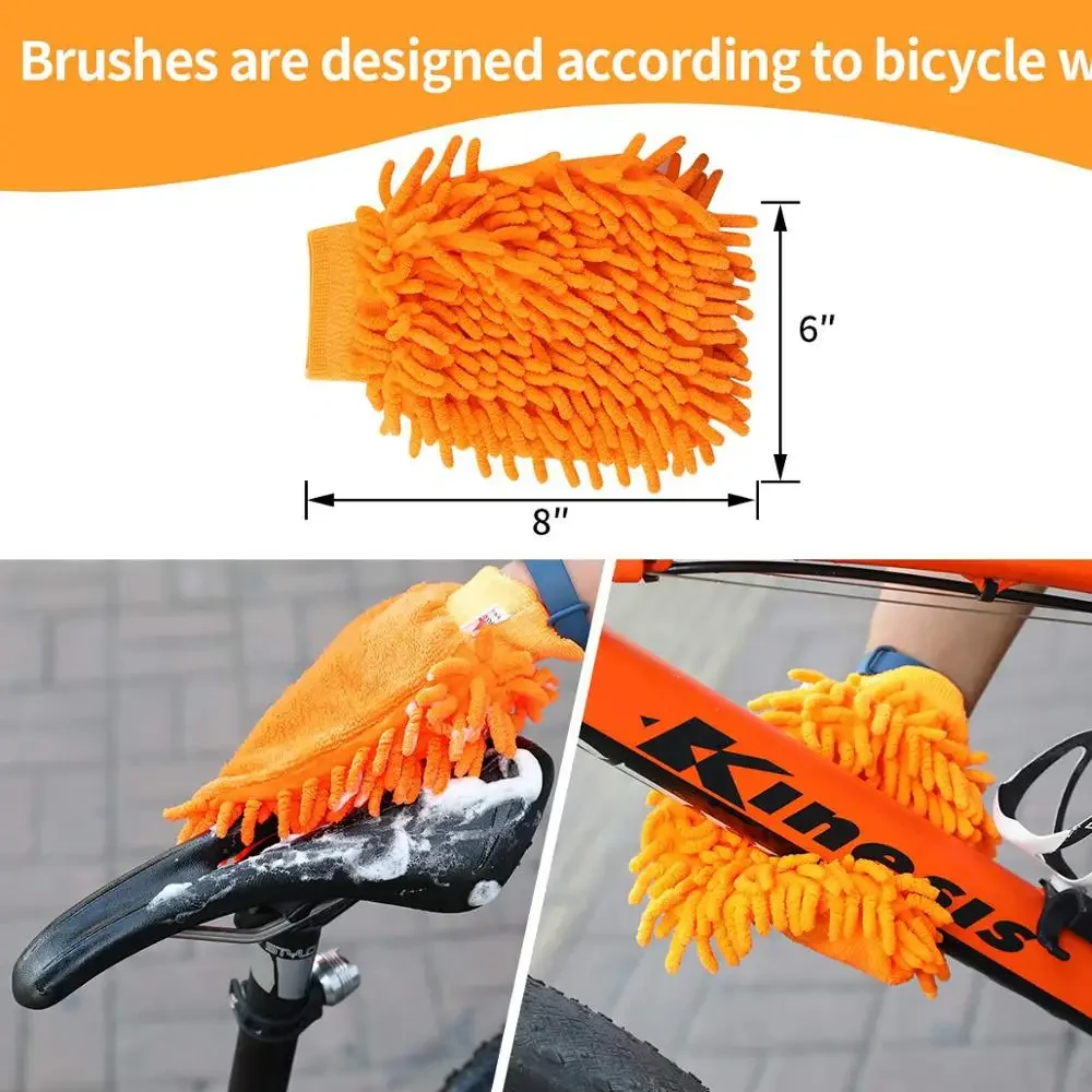 Bike Cleaning Kit Bicycle Chain Cleaner Scrubber Brushes Mountain Bike Wash Tool Set Cycling Bicycle Repair Tools Accessories