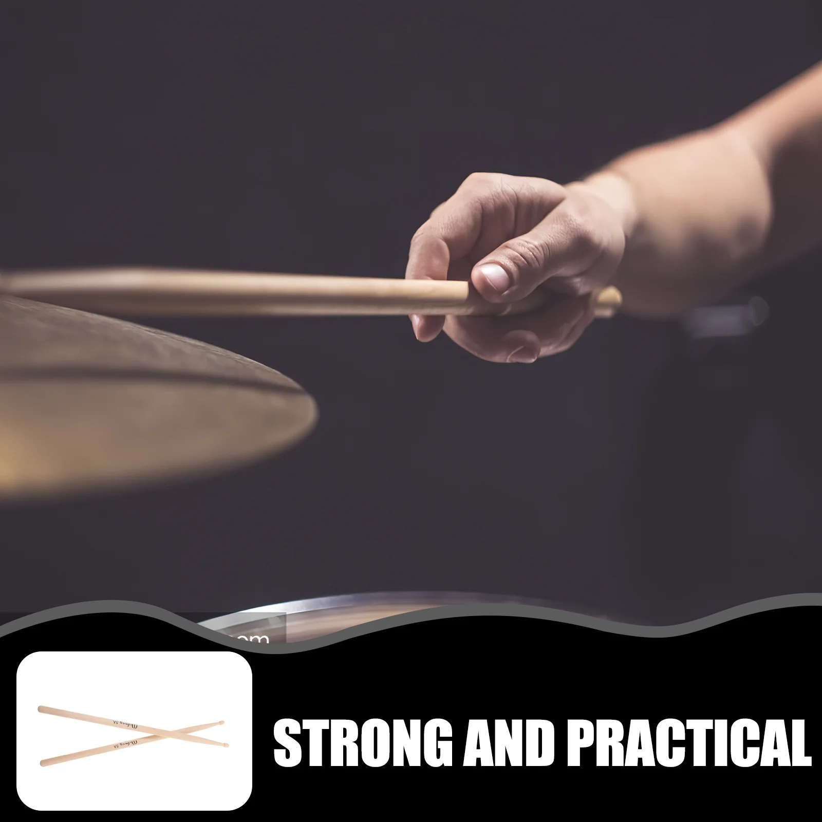 

6Pairs Safe Maple Wood Drum Sticks Smooth Surface Comfortable Grip Perfect Gift for Beginners Drum Stick Maple Wood Drumsticks