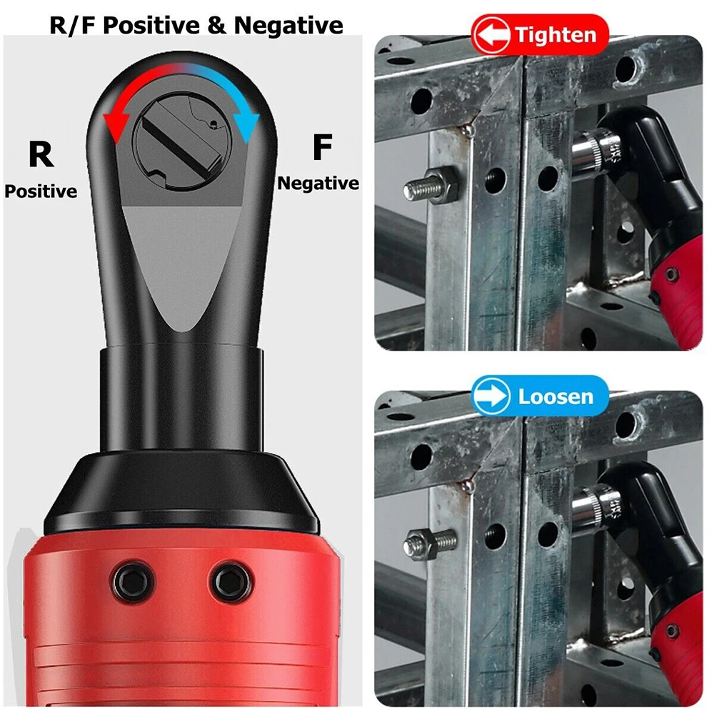 45NM Cordless Electric Wrench 12V 3/8 Ratchet Wrench set Angle Drill Screwdriver to Removal Screw Nut Car Repair Tool