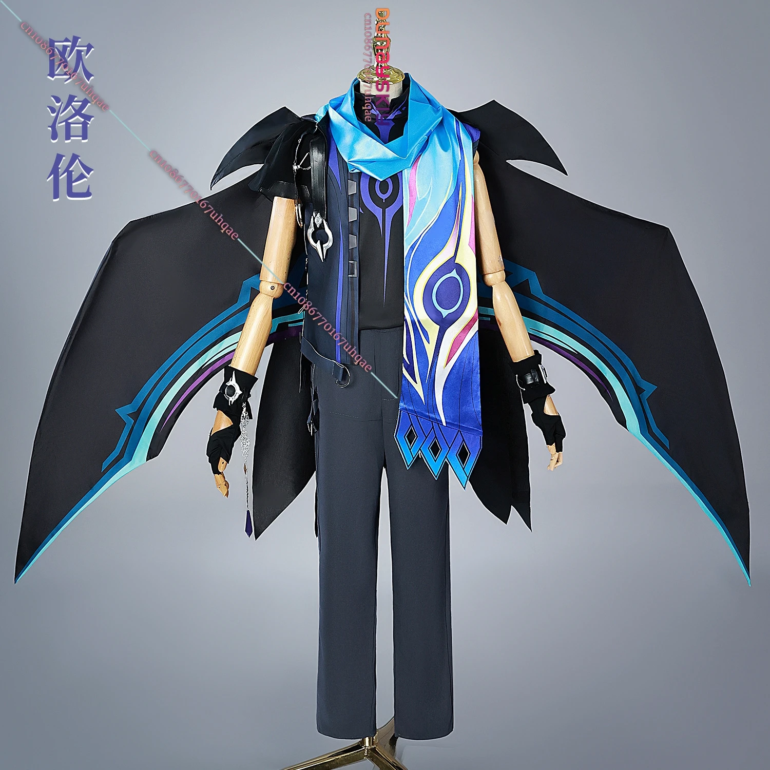 Juego Genshin Impact Ororon disfraz de Cosplay capa de murciélago guante peluca accesorio 2025 Anime juego de rol uniformes de rendimiento