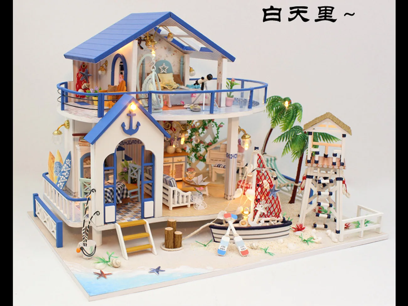 

Birthday Gifts, Christmas Gifts, DIY Cottage Assembling Models, Mini Dollhouses, Creative Mediterranean Villas