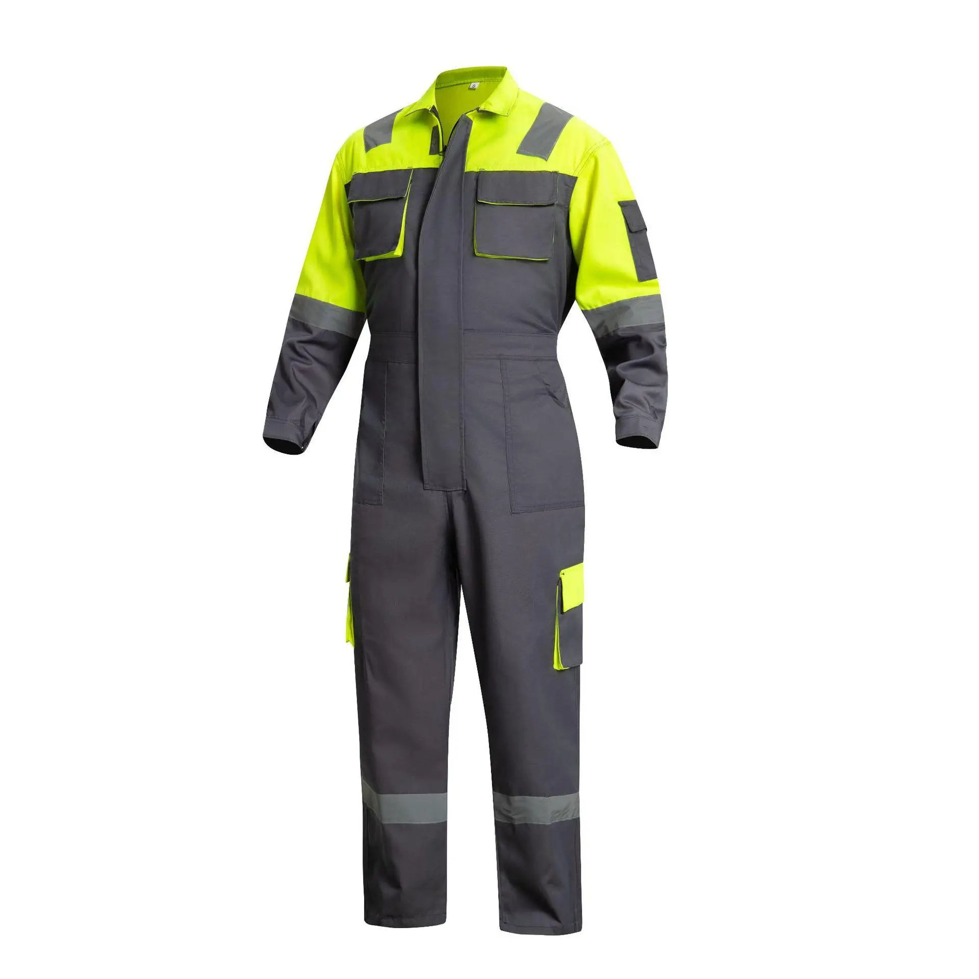 working-suit-men-one-piece-workwear-print-logo-work-clothes-workers-maintenance-safety-reflective-strip-spray-painted-jumpsuit