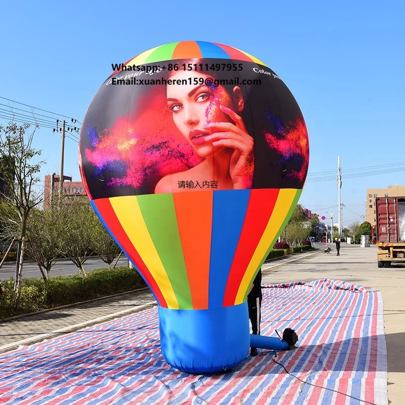 

360 Inflatable Advertising Hot air Balloon for Event Decoration Custom Outdoor Inflatable Helium Balloon with LED Light
