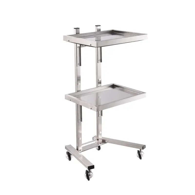 Beauty Salon Trolley Station Rolling Tray Cart On Wheels Barber Hair-Tools Tray Cart Hairdressing Supplies Foldable Multi-tier 