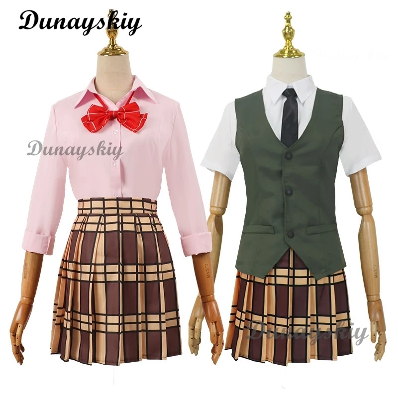 أنيمي الحمضيات أيهارا يوزو أيهارا مي تأثيري حلي شعر مستعار تأثيري JK زي مدرسي ملابس النساء الفتيات كرنفال حفلة زي