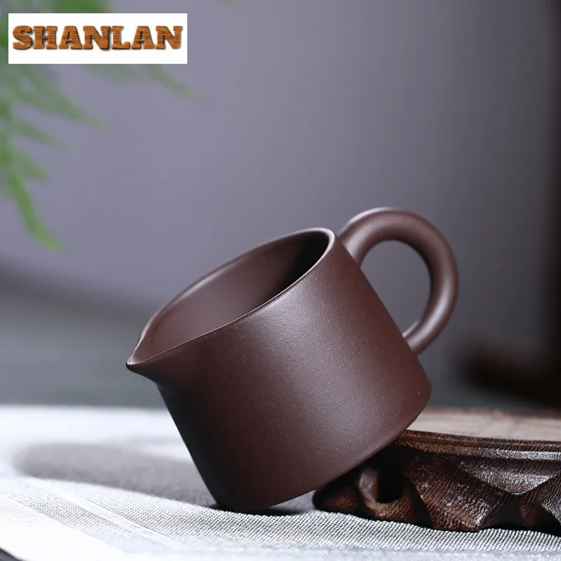 120 مللي Yixing خام الأرجواني الطين أنبوب مستقيم صغير إبريق الشاي صب الشاي تشا هاي موزع العدالة كوب معرض القدح تشا لوازم #4