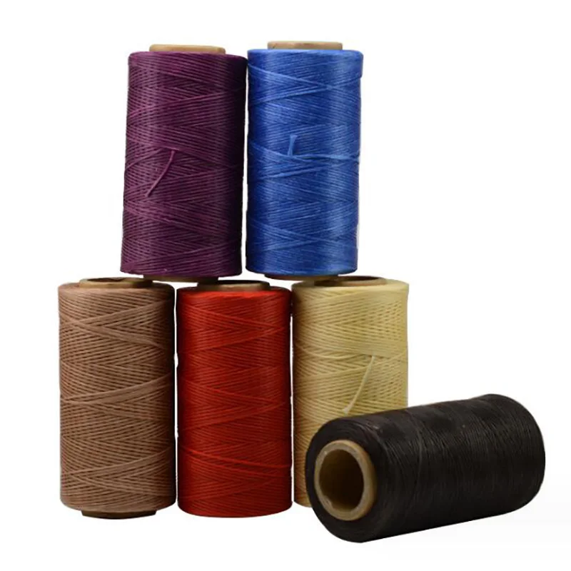 260m Flat Waxed Thread Leather Hand Sewing Stitching Cord 150D 1mm