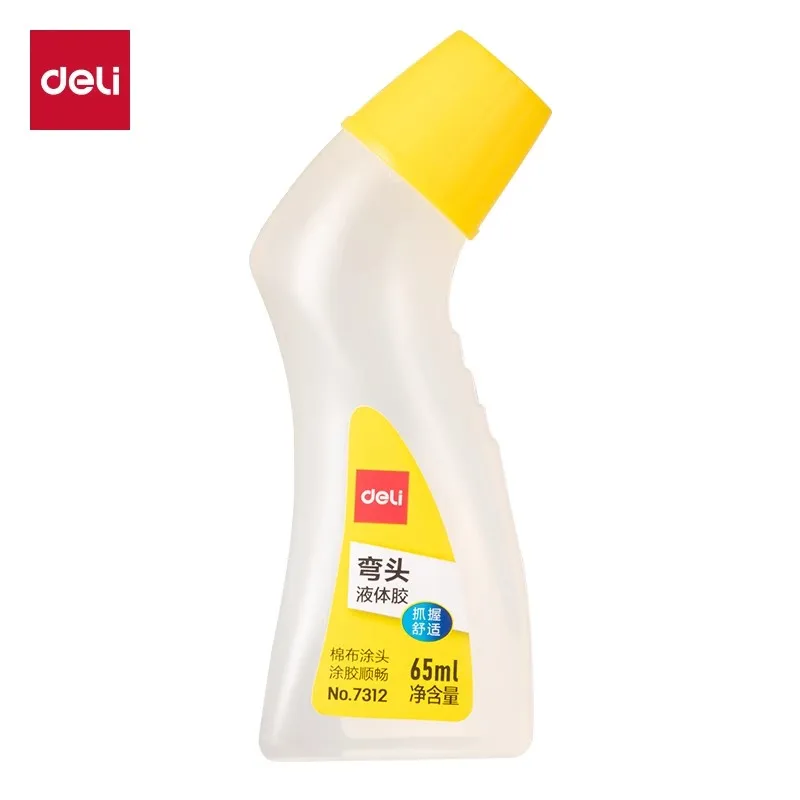 

Deli High Viscosity Liquid Adhesive 65ml with Sponge Elbow for School And Office Manual Use