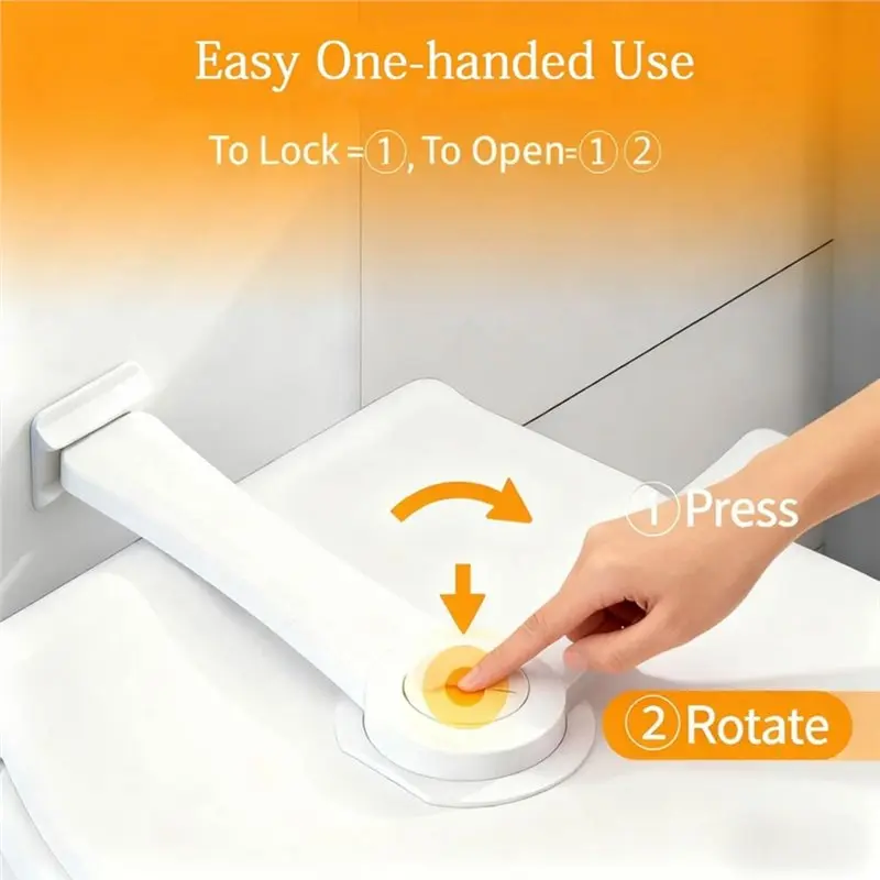 abja-子供用安全トイレシートロック-赤ちゃん用2個セット、接着剤式で穴あけ不要、大人でも簡単に使用可能