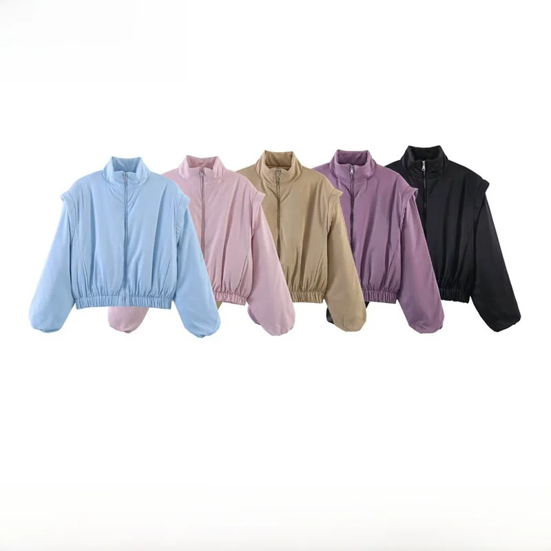 

Fashionable Simple Cotton Jacket Women's Street Style Warm Short Coat Multi-Color Shoulder Shape New Autumn Winter Outerwear