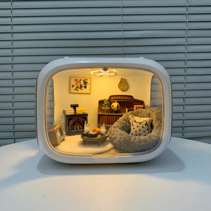 

Кукольный домик мини 3D хижина игрушка ручной работы DIY миниатюрная сцена модель ob11 кукольный домик с ночником