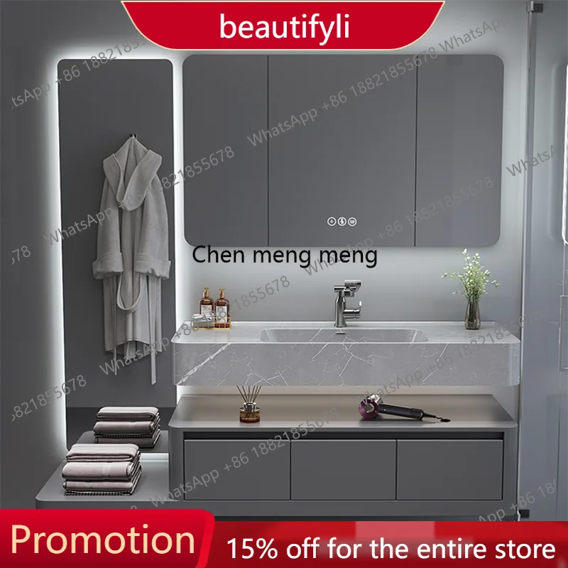 

01A Slim Luxury Shelf Bathroom Cabinet Nordic Storage Mirror Vanity Bathroom Cabinet Washroom Salle De Bain Armoire Furniture
