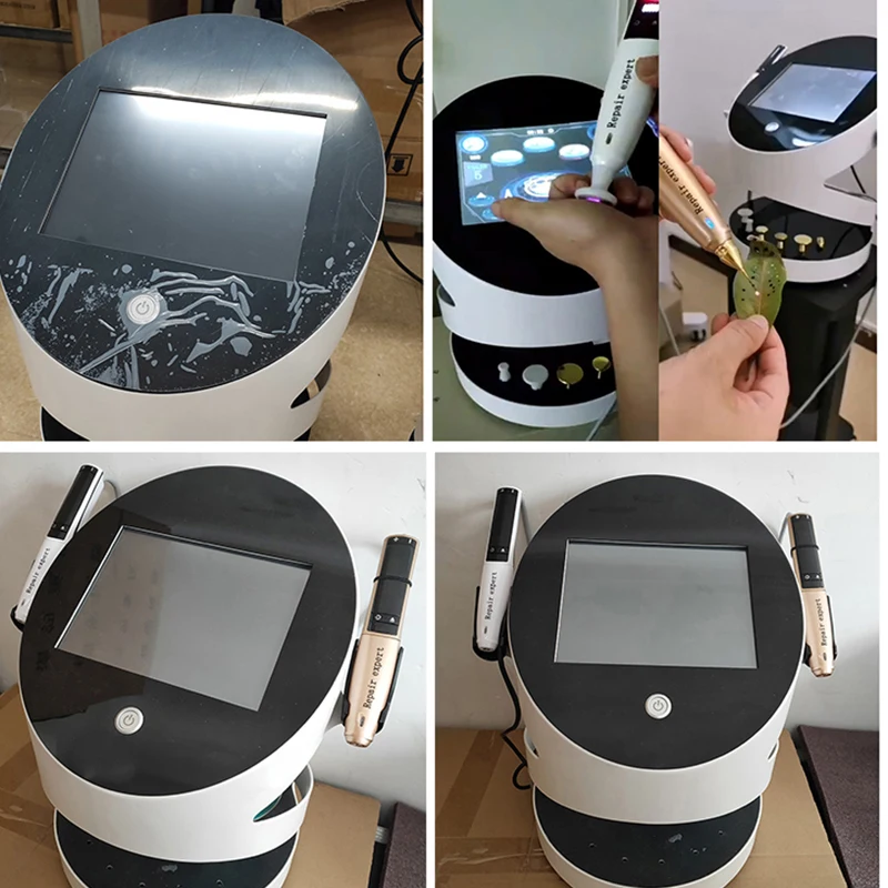 Machine professionnelle de beauté pour l'élimination de l'acné des fibroblastes froids à l'ozone, raffermissement de la peau, dissolvant de cicatrices et de taches foncées