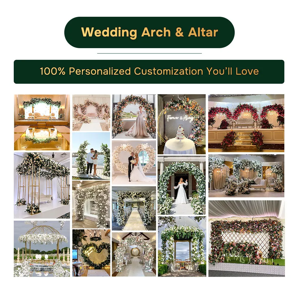 Heart Sharp Arch Luxury Wedding Background Stage Flower Frame Decoration Bride And Groom Sofa Backdrop Decoration