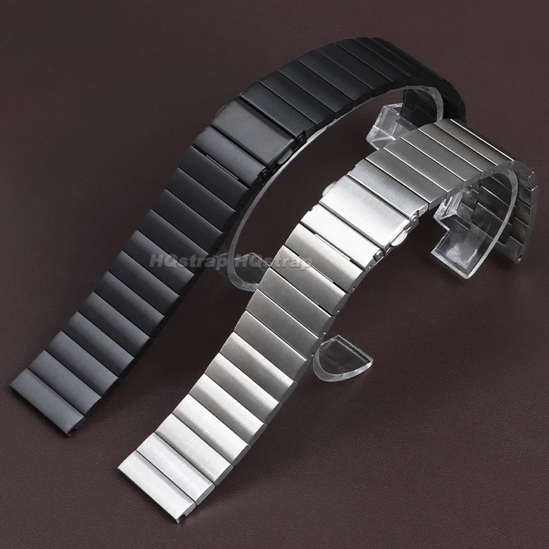 솔리드 스테인레스 스틸 시계 밴드, 스트랩 금속 팔찌, 스마트 워치 범용 교체 손목 밴드 액세서리, 18mm, 20mm, 22mm