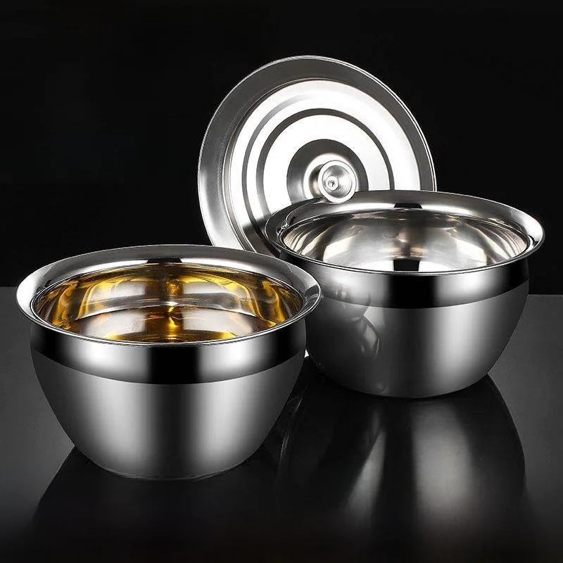 

Thiened 304, масляная раковина из нержавеющей стали с крышкой, кухонная раковина для приправ, набор сито для раковины со свиным салом, круглый комплект для домашнего использования