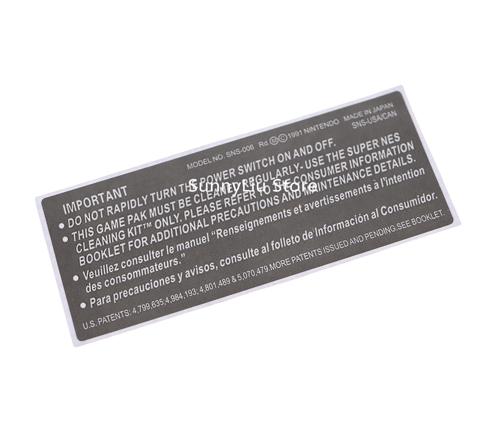 100 stücke Für SNES Patrone Label Aufkleber Gehäuse Shell Aufkleber Label Dichtungen Spiel