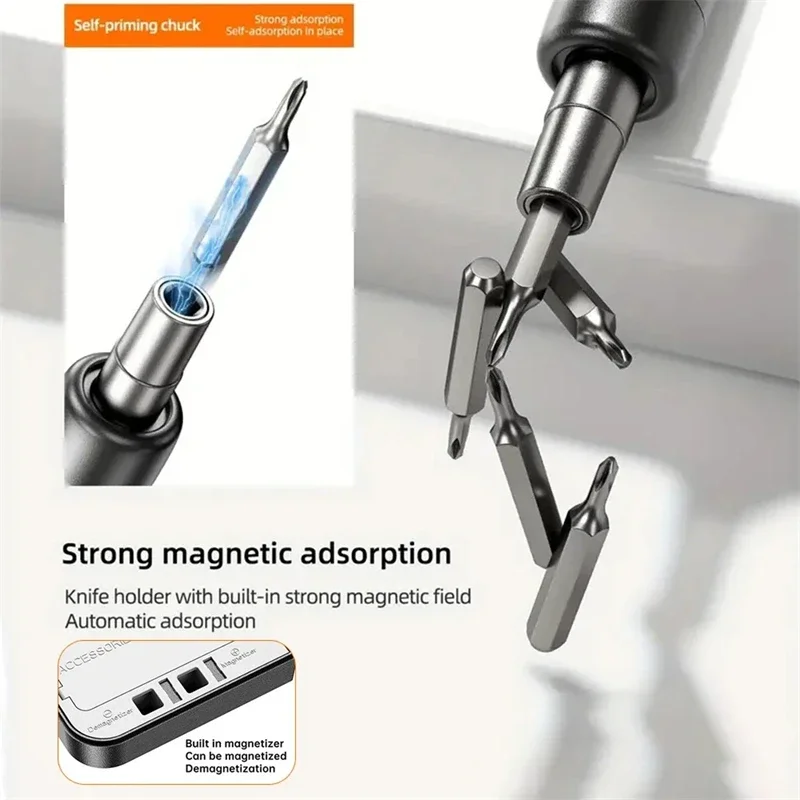 Magnetic Screwdriver Set With 600 mAh battery Hexagonal Phillips Torx Screw driver Electric Tool Repair Kit for Phone Glasses