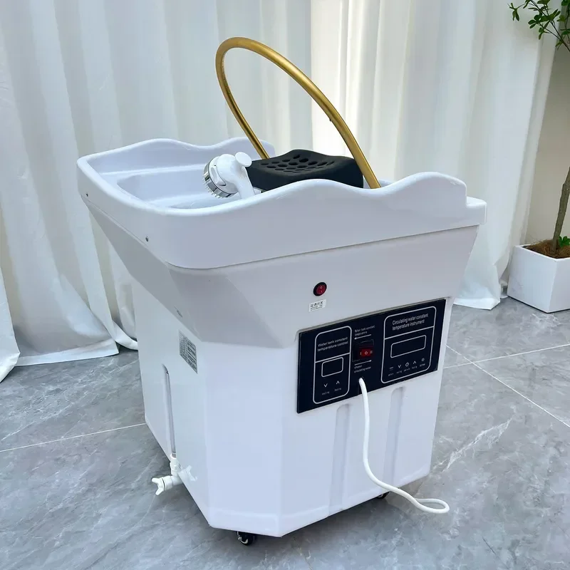 Portable Water Storage Head Treatment Shampoo Machine Constant Temperature Circulation Basin Multi Functional Hair Care