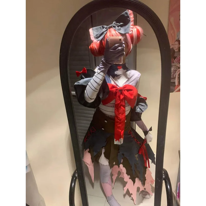 【Wetrose】متوفر في المخزون أزياء Kureiji Ollie التأثيرية Hololive ID Indonesia Holo Vtuber Zombie مجموعة كاملة من الشعر المستعار لعيد الهالوين وعيد الميلاد