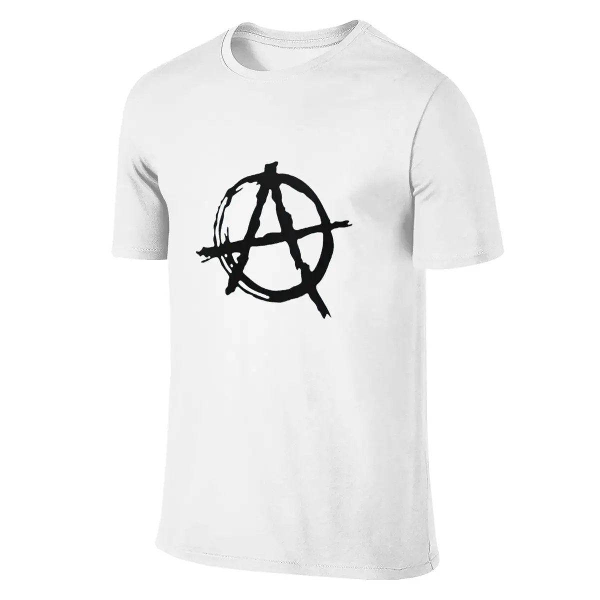 New Anarchy Symbol Punk Rock Bedlam Evil Anarchist War Rocker T Shirt Tshirt Tee Clothing Cotton Tops Hip Hop T-Shirt