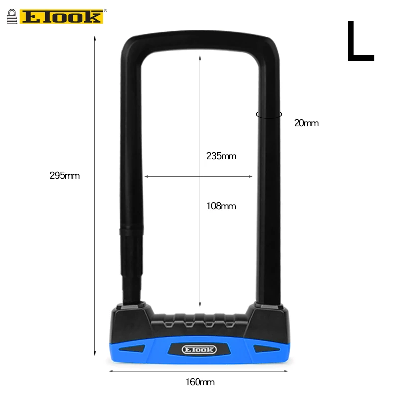 Etook Fiets U Lock Anti-Diefstal Stalen Kabel Beveiliging Fiets Accessoires Fiets Slot Heavy Duty Mtb Mountainbike Lock U-Lock