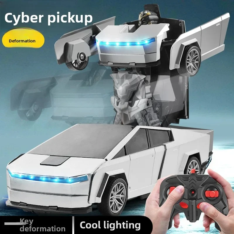 

2-in-1 remote control transformable robot toy car, One-Button Deformation, LED lights, 360° Spin, Drift Mode,Gift for Boys 4-8+