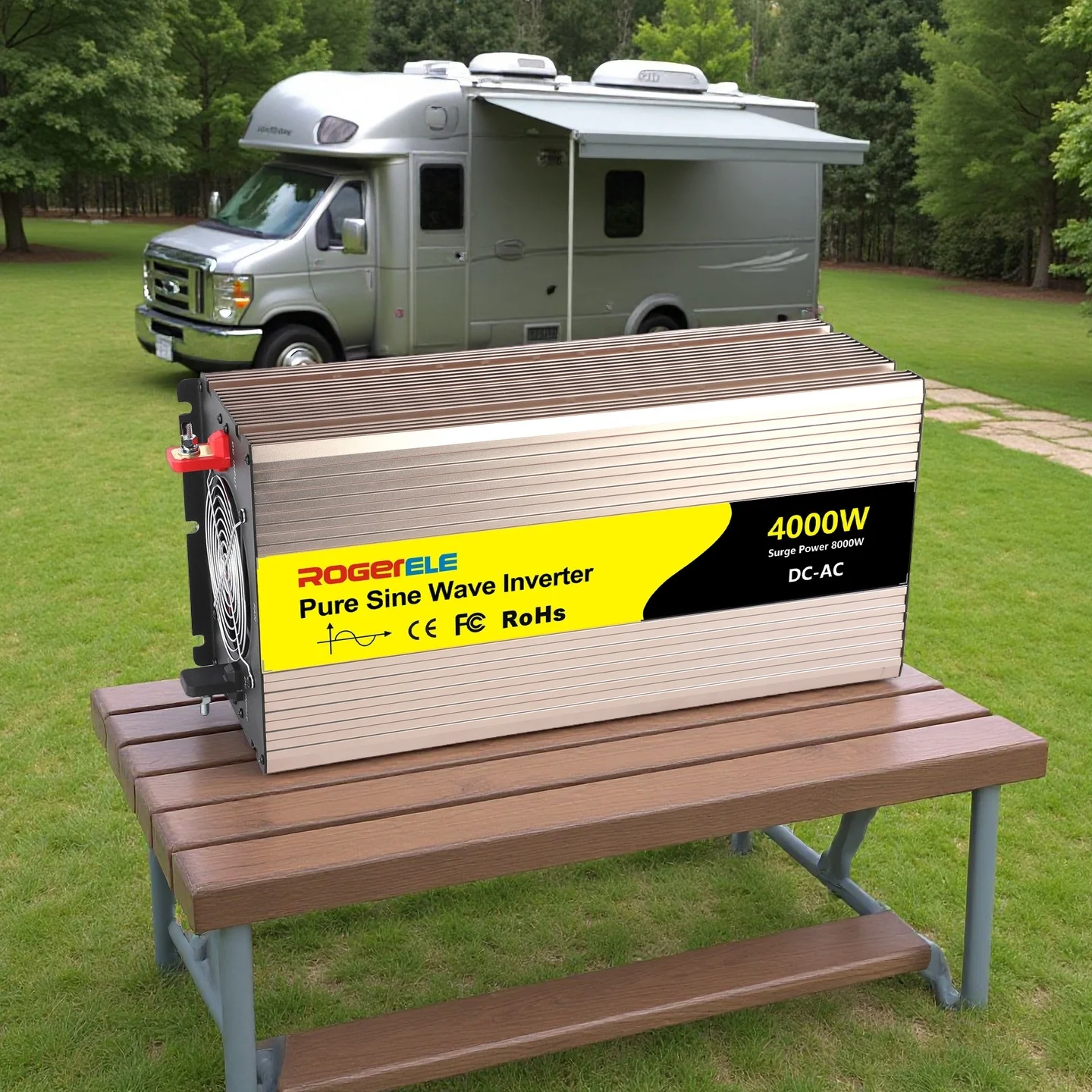 

Pure Sine Wave Off-grid High-frequency Inverter, DC 12V/24V To AC 110V/120V/230V/240V, 4000W High-power Power Converter.